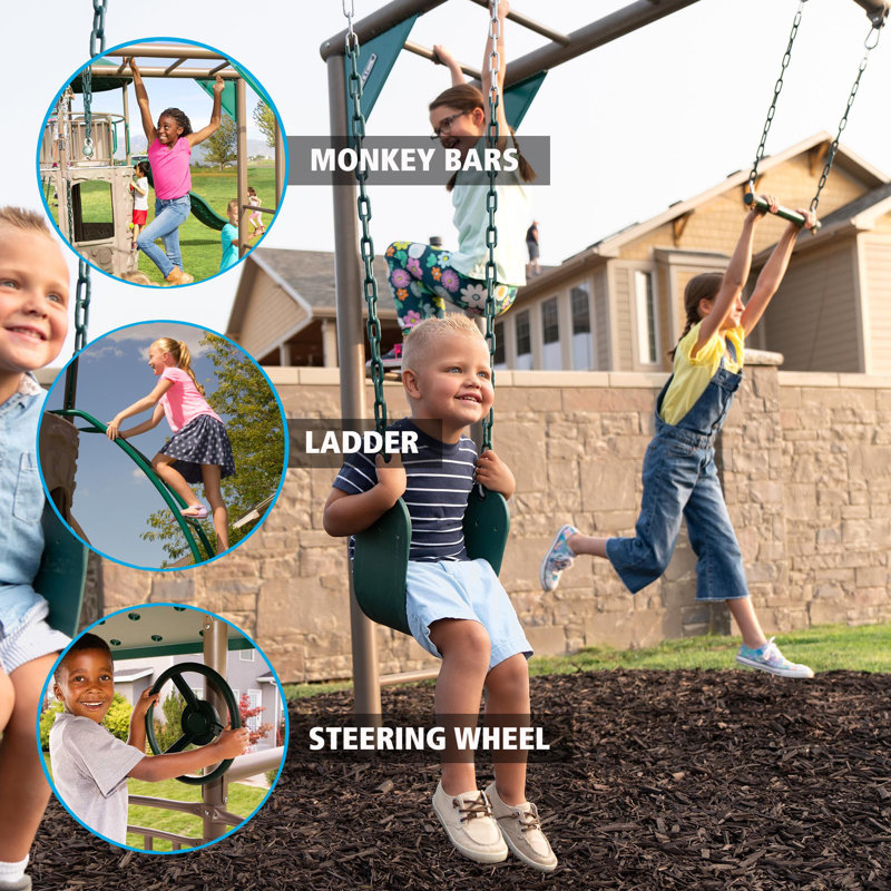 Lifetime Deluxe Adventure Tower Swing Set & Reviews Wayfair